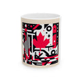 Tasse en céramique inspirée du Canada - 11oz & 15oz - Design de feuille rouge audacieuse