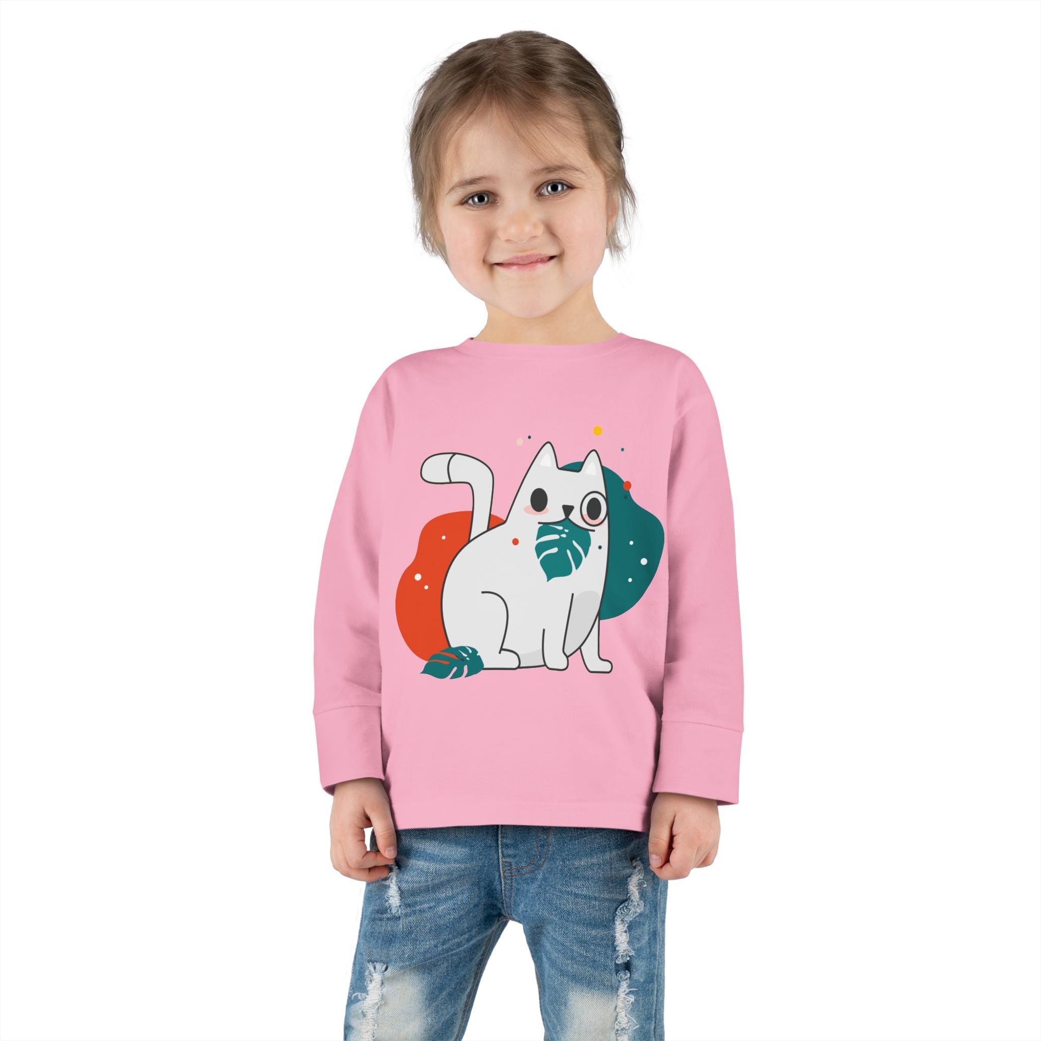 T-shirt à manches longues pour tout-petits inspiré de la nature - Design de fougère écologique.