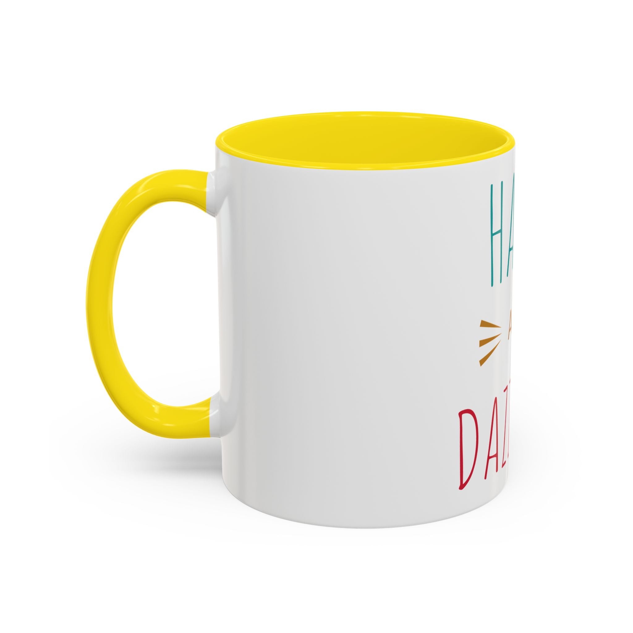 Tasse à café joyeuse éblouissante - Tasse accent de 11 oz et 15 oz pour des matins ensoleillés