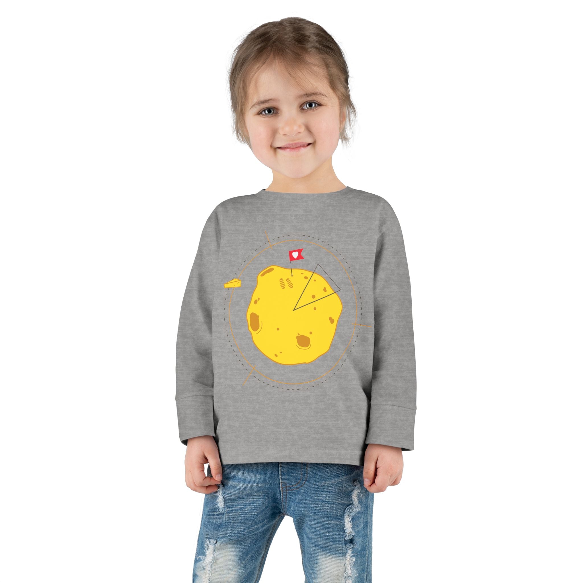 T-shirt à manches longues d'aventurier pour tout-petits - Graphisme de patate mignonne pour enfants.