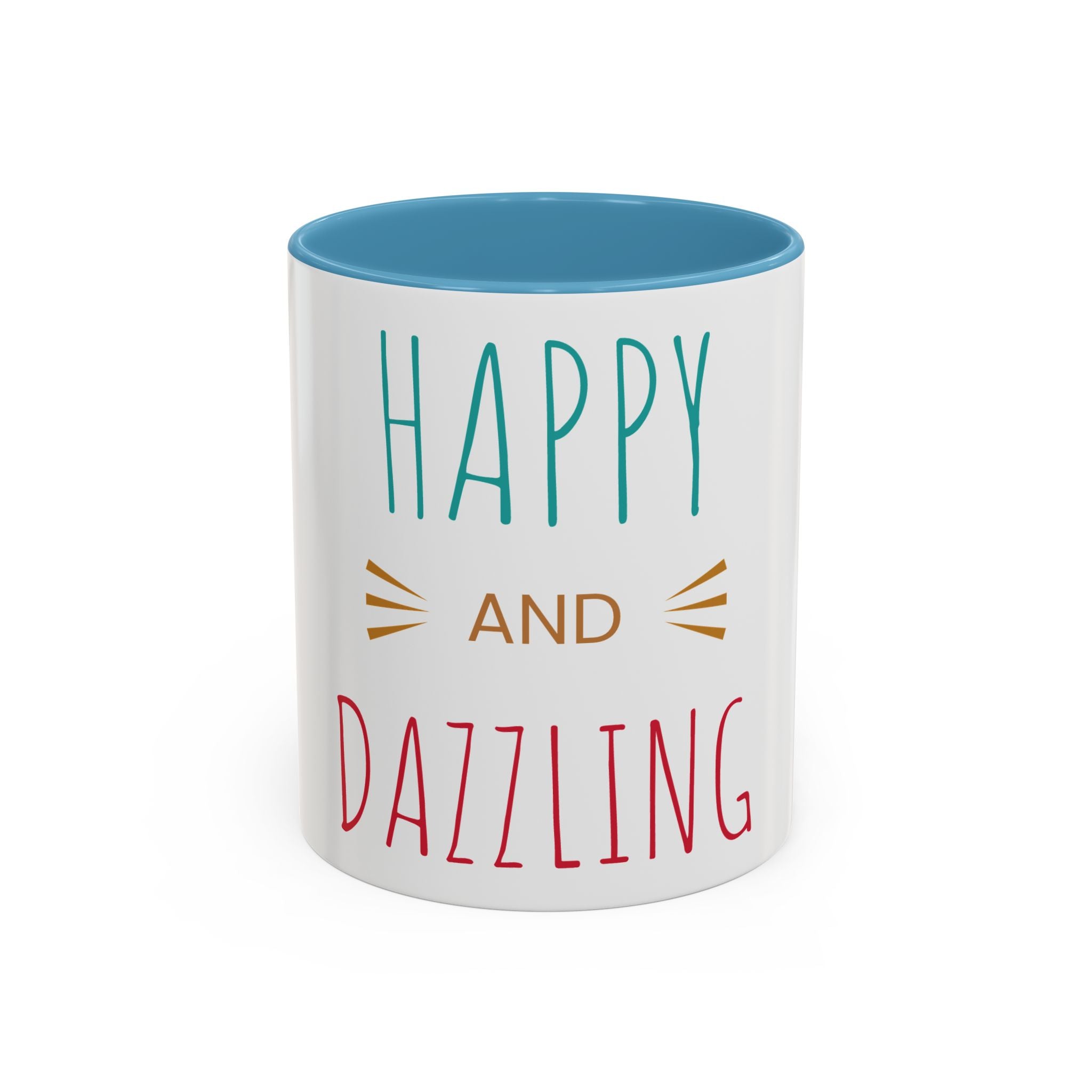 Tasse à café joyeuse éblouissante - Tasse accent de 11 oz et 15 oz pour des matins ensoleillés