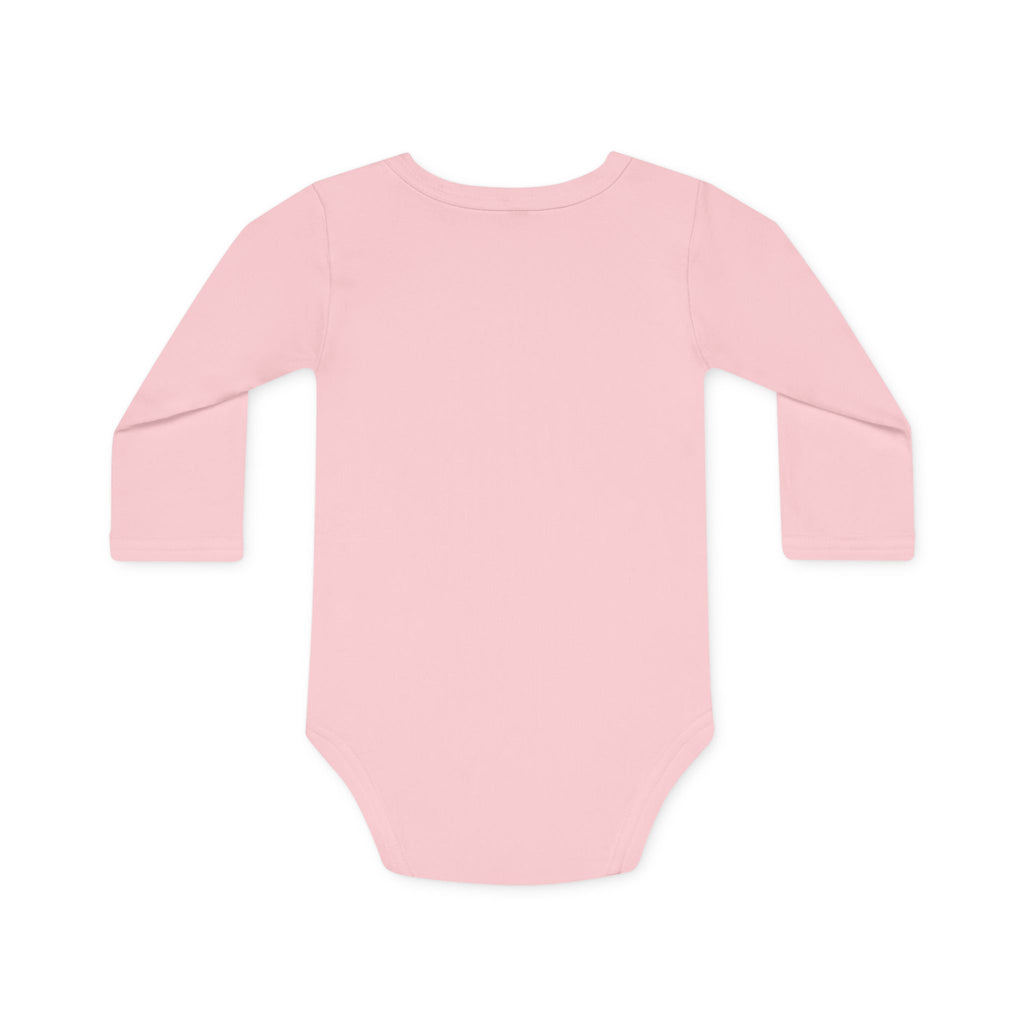 Adorable Cat Design Baby Long-Sleeve Organic Bodysuit - Perfect for Newborns