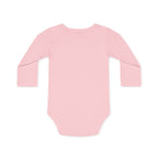 Adorable Cat Design Baby Long-Sleeve Organic Bodysuit - Perfect for Newborns