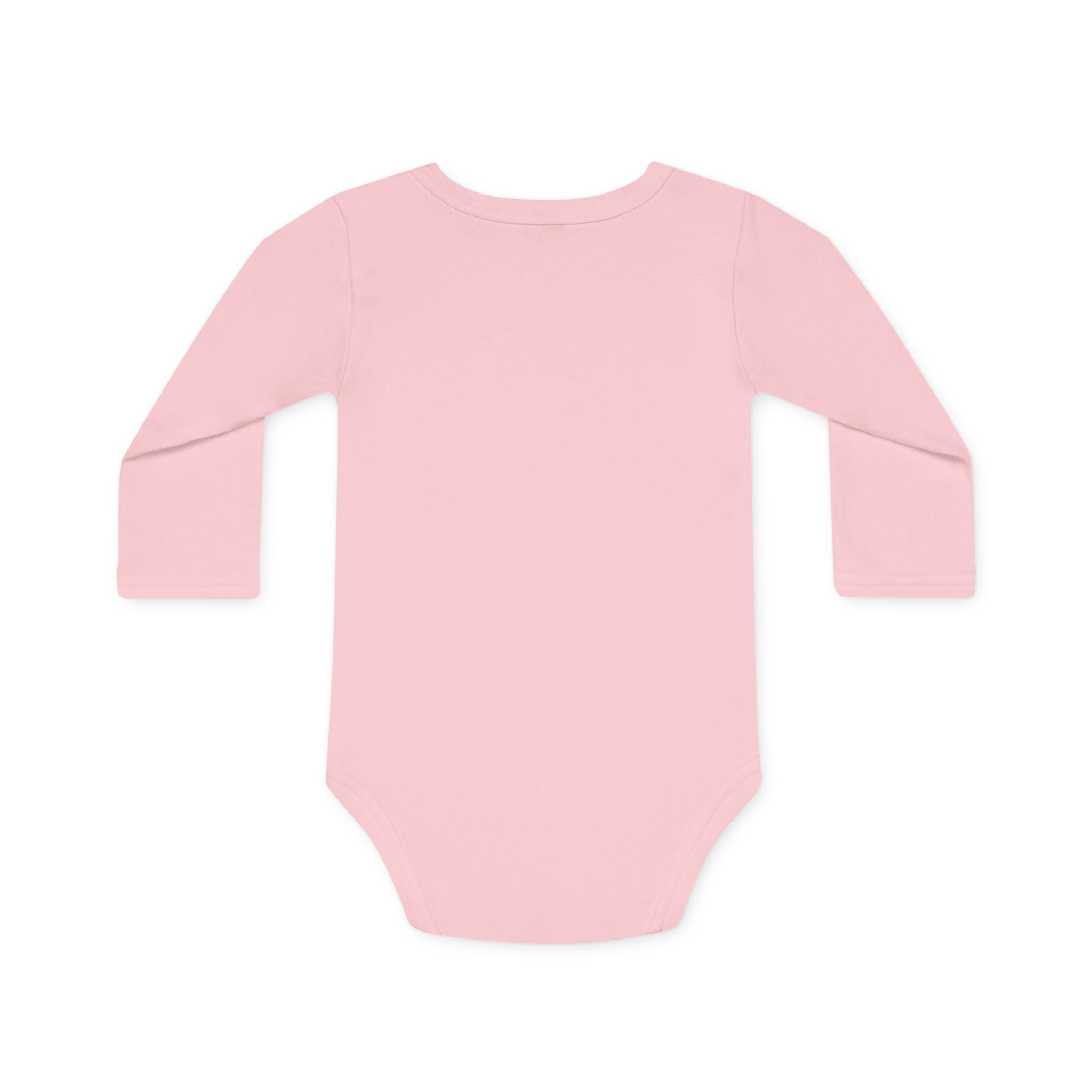 Adorable Cat Design Baby Long-Sleeve Organic Bodysuit - Perfect for Newborns