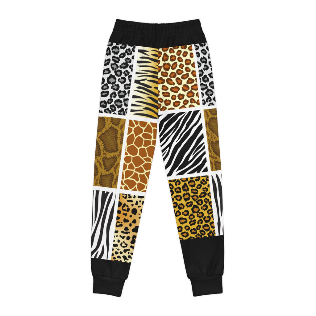 Pantalons de jogging tendance pour jeunes - Thème safari sauvage.