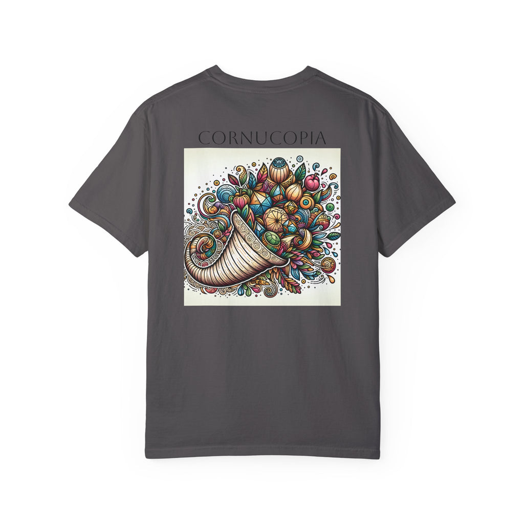 ALACRANCILLO Cornucopia Graphic Unisex T-Shirt - Comfort for Thanksgiving and Beyond