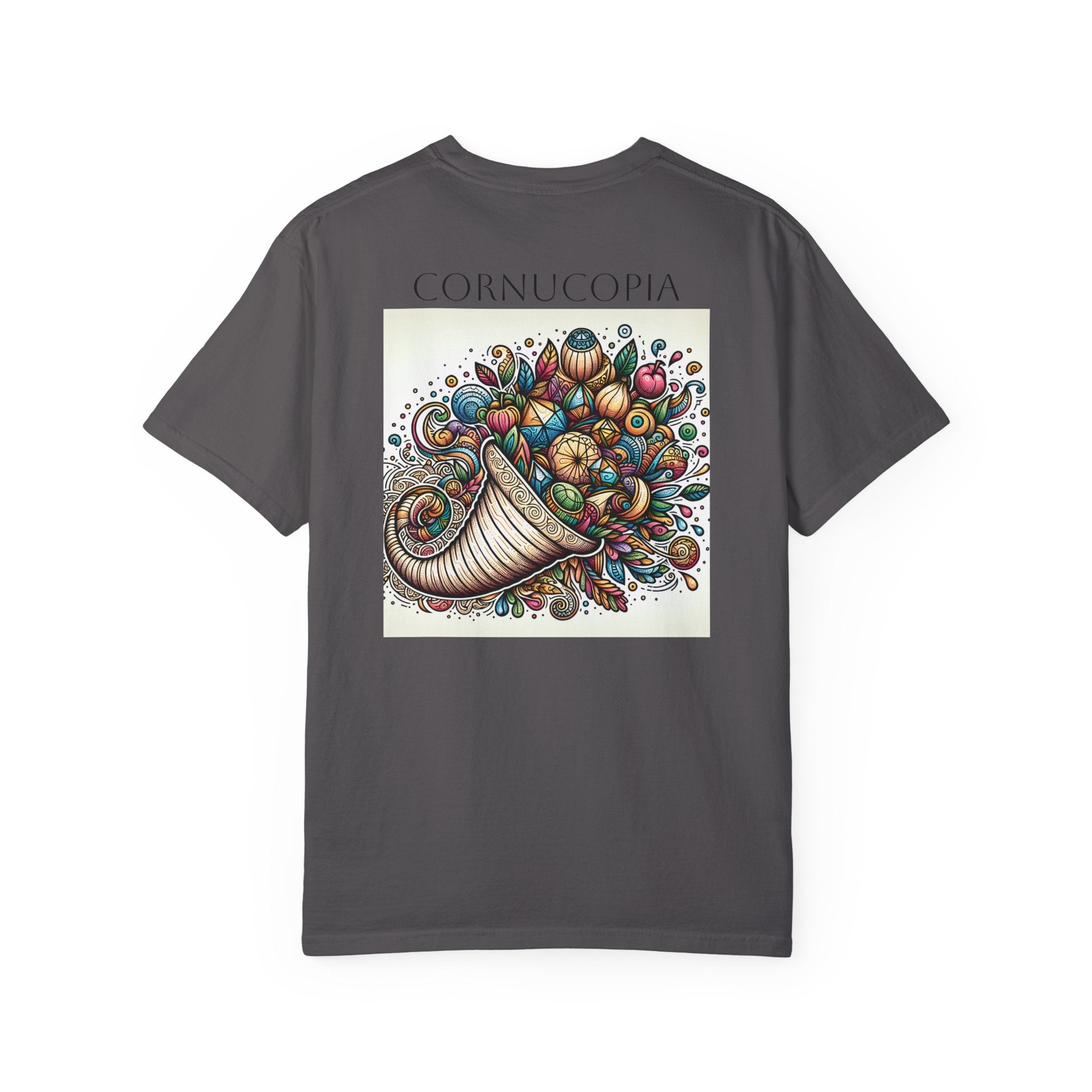 ALACRANCILLO Cornucopia Graphic Unisex T-Shirt - Comfort for Thanksgiving and Beyond