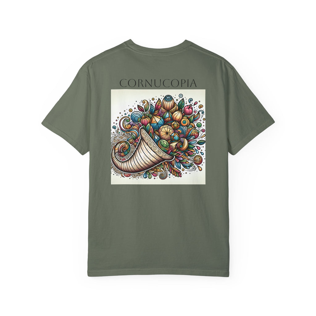 ALACRANCILLO Cornucopia Graphic Unisex T-Shirt - Comfort for Thanksgiving and Beyond