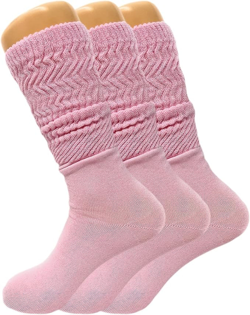 Women'S Slouch Knee High Socks – 3 Pairs, Size 9-11 | Soft, Breathable & Versatile