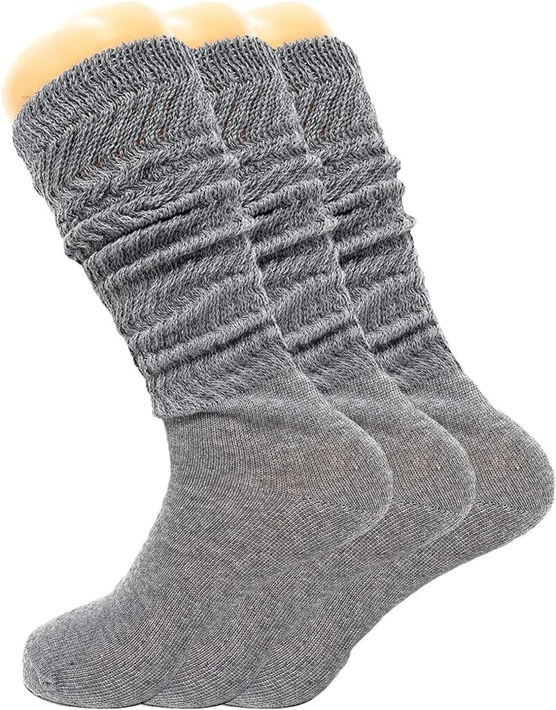 Women'S Slouch Knee High Socks – 3 Pairs, Size 9-11 | Soft, Breathable & Versatile