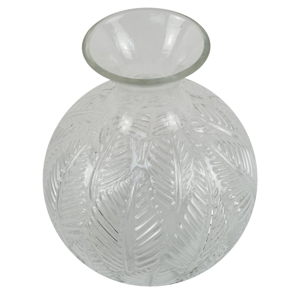 Glass Vase Clear Fern Print Glass Bottle Vase 26cm Botanik-3