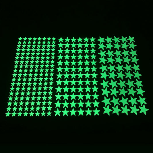 Autocollants muraux lumineux pour chambres d'enfants, pois, étoiles, plafond, autocollants lumineux, autocollants muraux phosphorescents, décoration d'intérieur