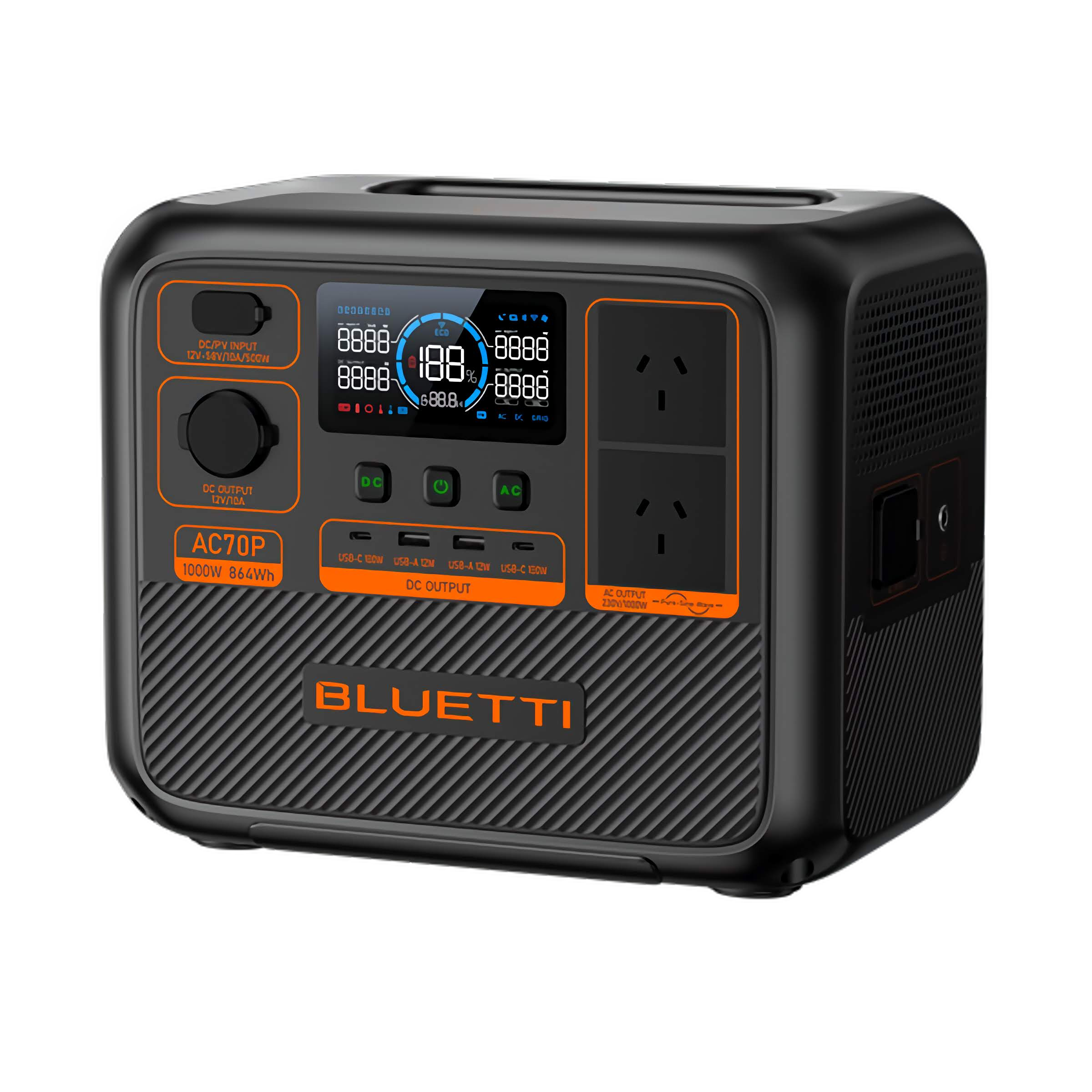 BLUETTI AC70P 1,000W Portable Power Station – Fast, Smart, and Built for Anything